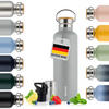 TRINKFLASCHE Leni 1000 ml, inkl. Teesieb und Sportdeckel - Grau, Metall (1L) - Blumtal