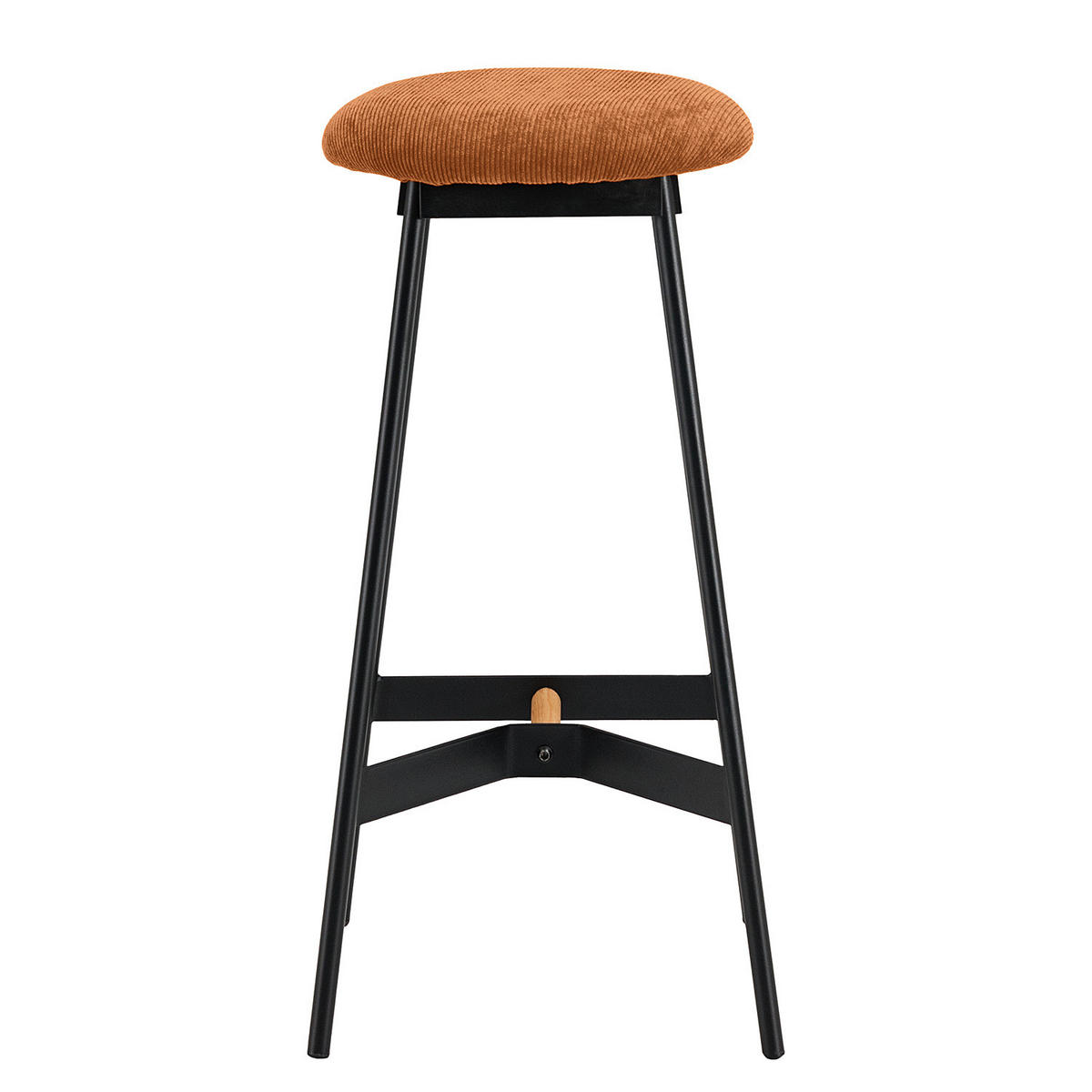 BARHOCKER - Cordstoff - Rostfarben, Textil (32/65/32cm) - home24