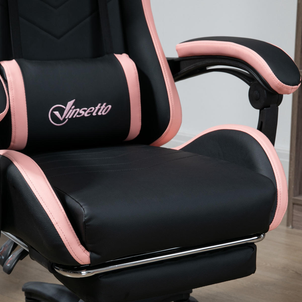GAMINGSTUHL DE-11733 neigbar 135° mit Fußstütze Rosa - Pink, Metall (65/129/65cm) - ComfortXL