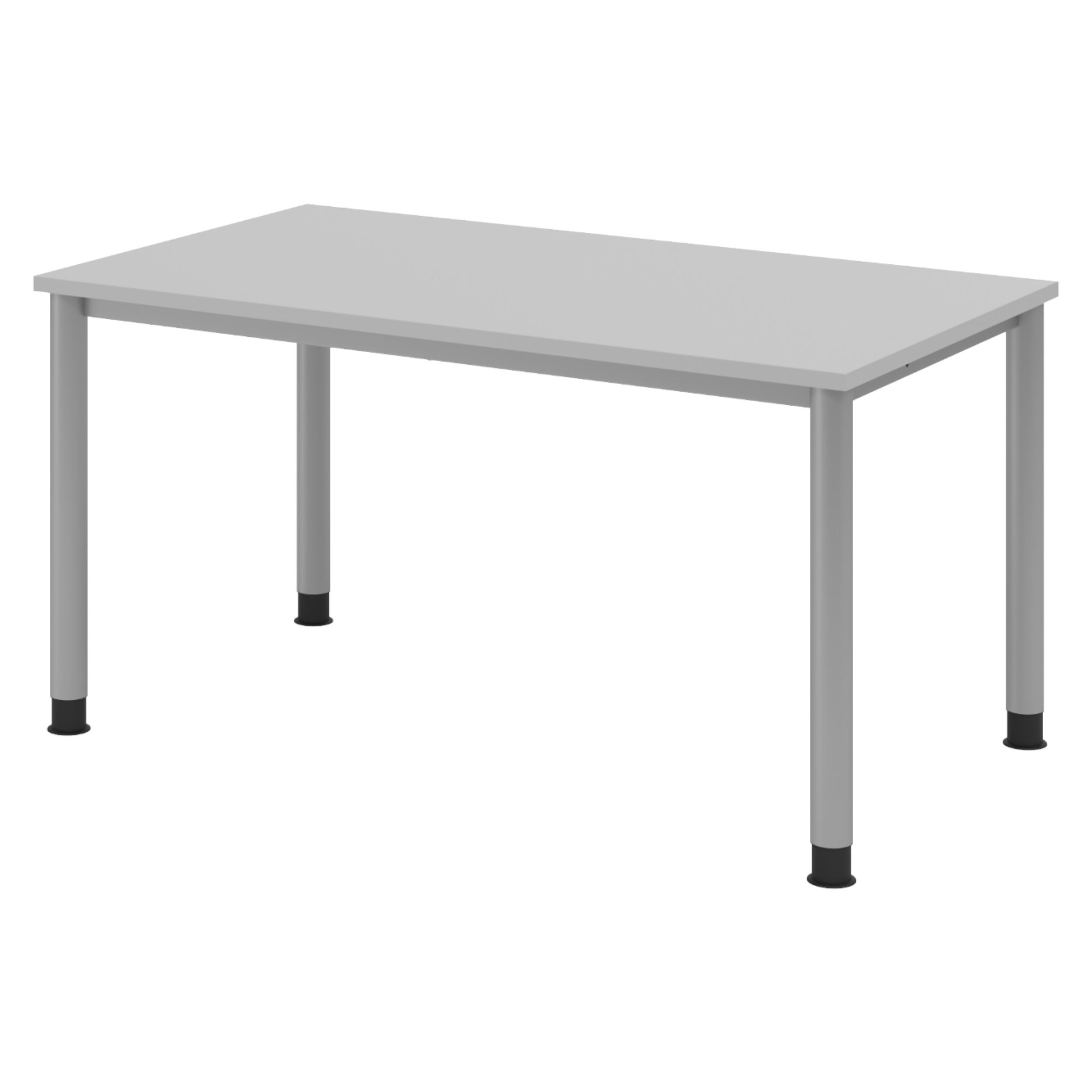 bümö Schreibtisch Grau, Silber 140x74x80 cm