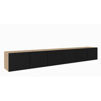 TV-LOWBOARD Schwarz NIKOL 300 Fregefronte Geschlossen - Schwarz, Holzwerkstoff (300/41/40cm) - Sepro Meble