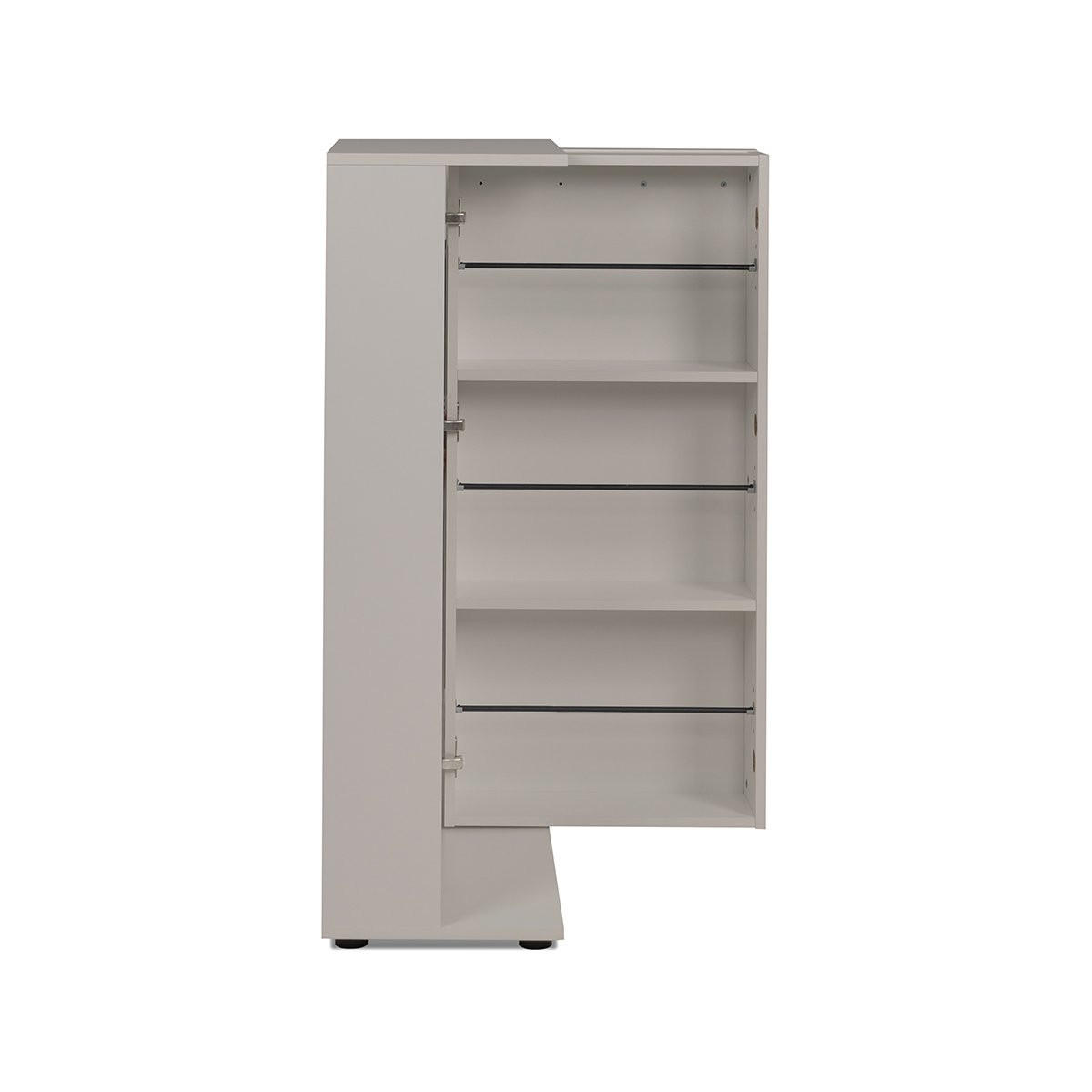 SCHUHSCHRANK 6 Fächer Satos - L50 cm - Beige, Holzwerkstoff (34/110/50cm) - Calicosy