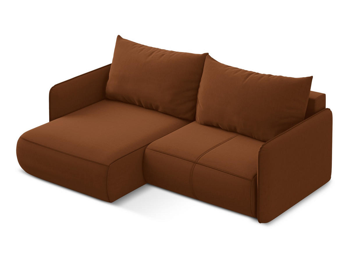 ECKSOFA mit Schlaffunktion Samt Stoff Grau - Schwarz/Grau, Kunststoff/Textil (240/149cm) - Makamii