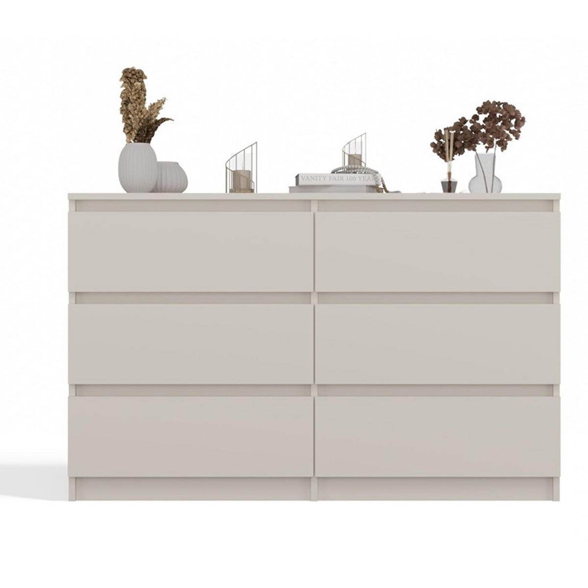 KOMMODE Malwa greige, 75 x 120 x 30 cm - Kaschmir, Holzwerkstoff (120/75/30cm) - Selsey