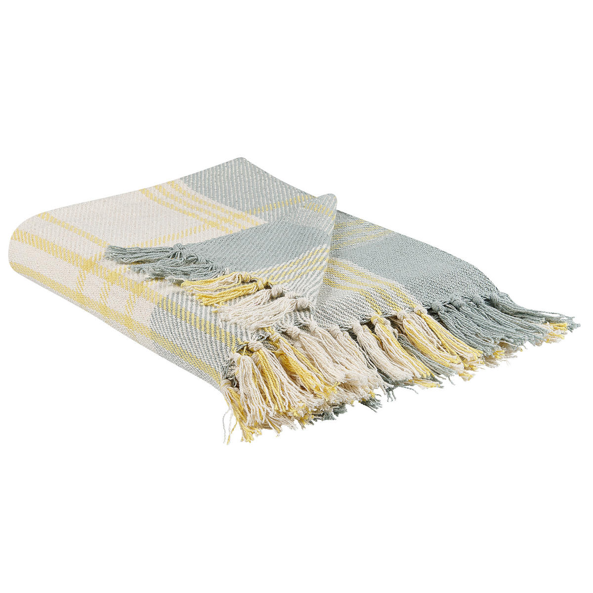 DECKE Mintgrün Betali 125/150 cm - Mintgrün, Naturmaterialien/Textil (125/150cm) - Beliani
