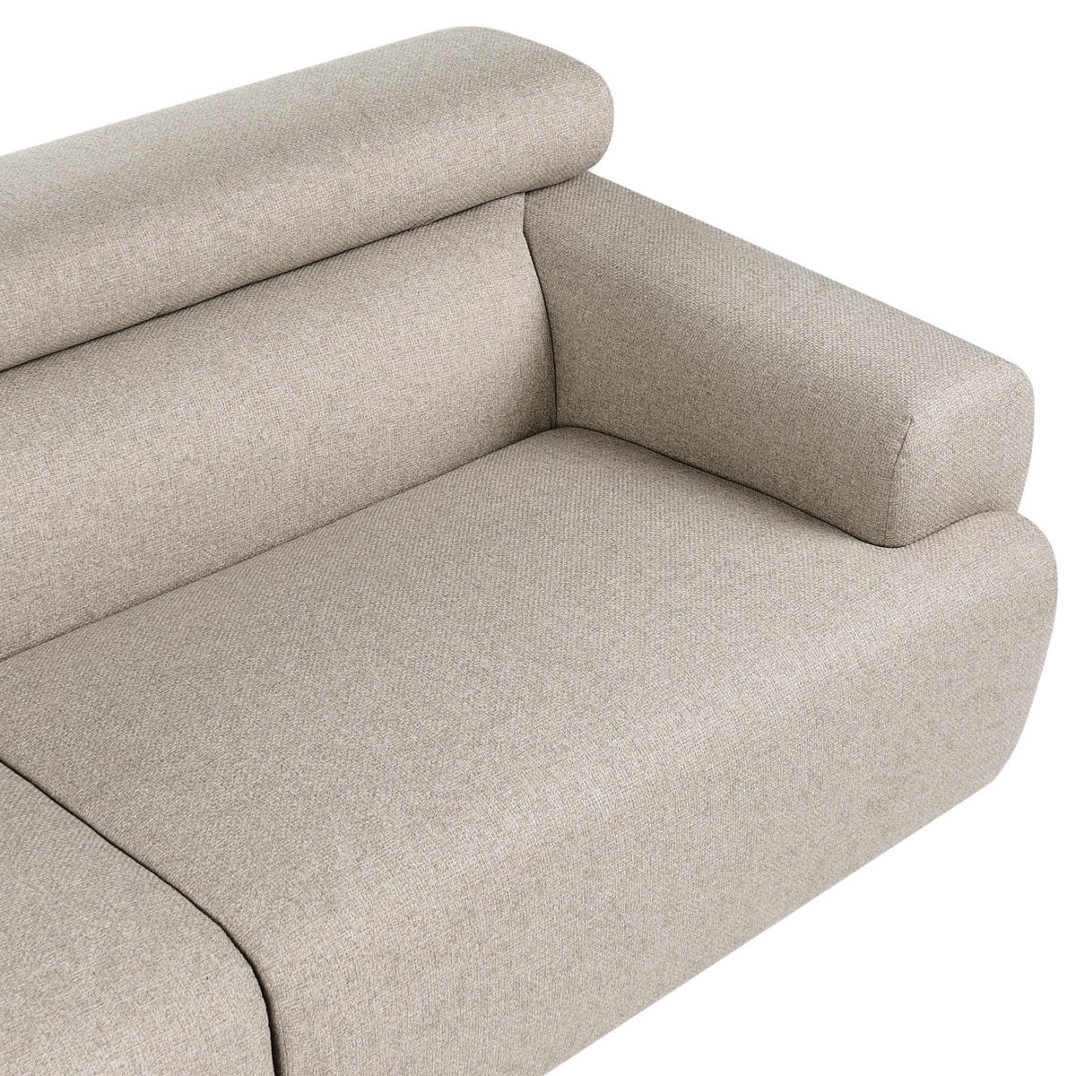 POHOVKA 3-místná Látka Béžová Hovden - béžová, textil (210/69/95cm) - Beliani