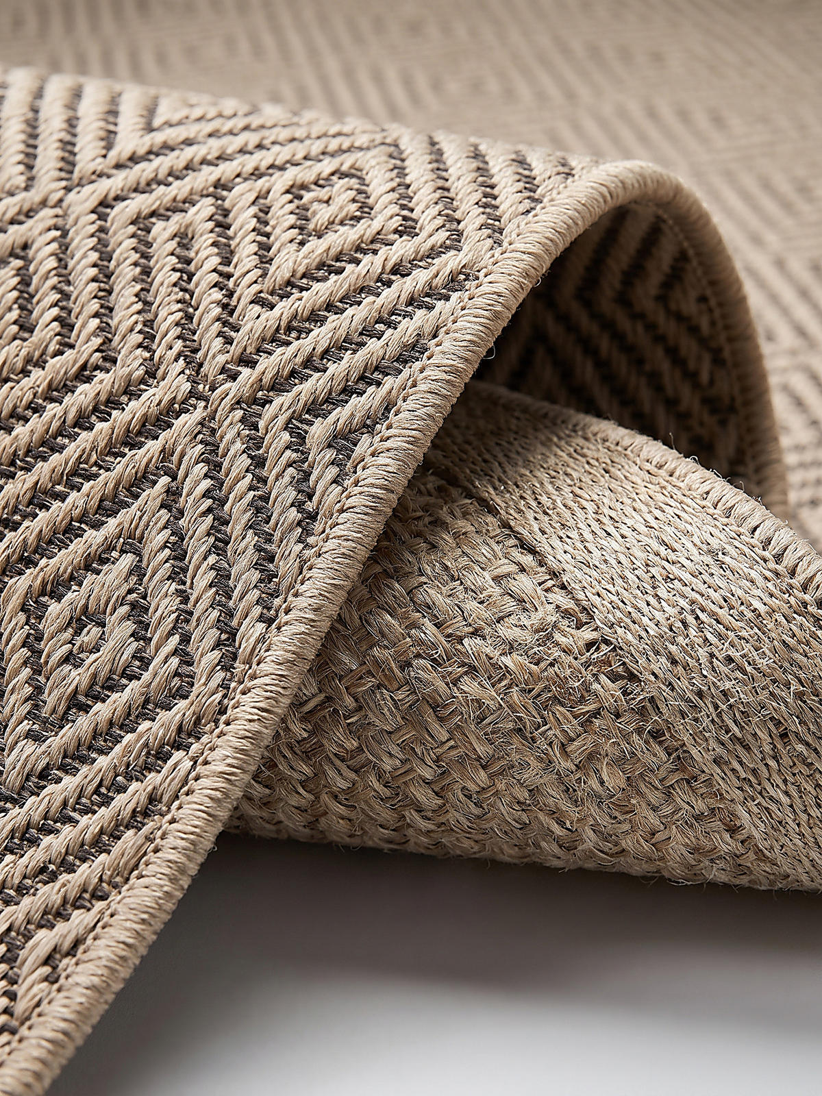 FLACHWEBTEPPICH Karo CORDEV Polypropylen Natur 160 x 230 cm - Beige, Textil (160/230cm) - KADIMA DESIGN