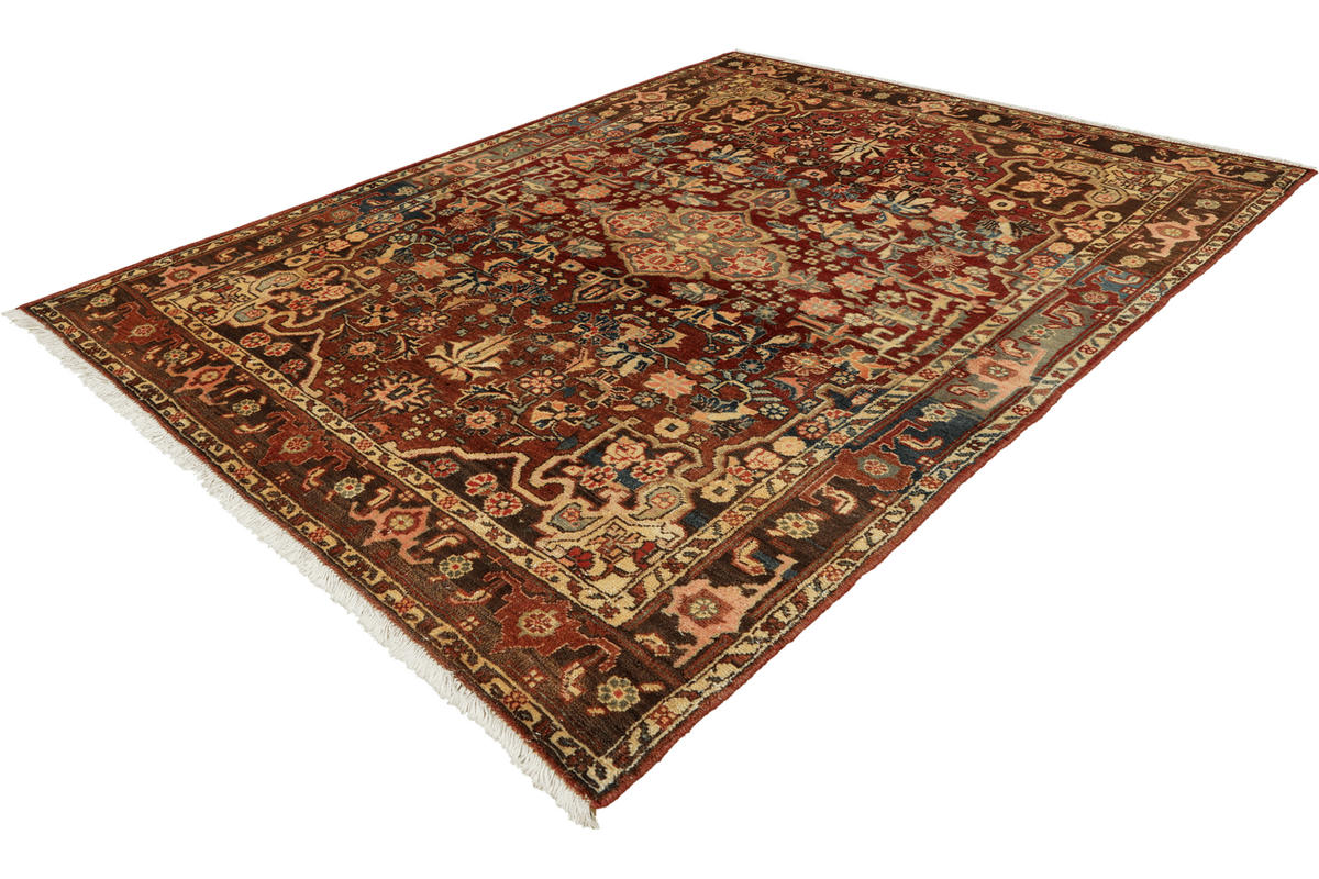 ORIENTTEPPICH handgeknüpft Heritage Rot, Beige 156/100 cm Schurwolle - Beige/Rot, Textil (100/156cm) - Looma