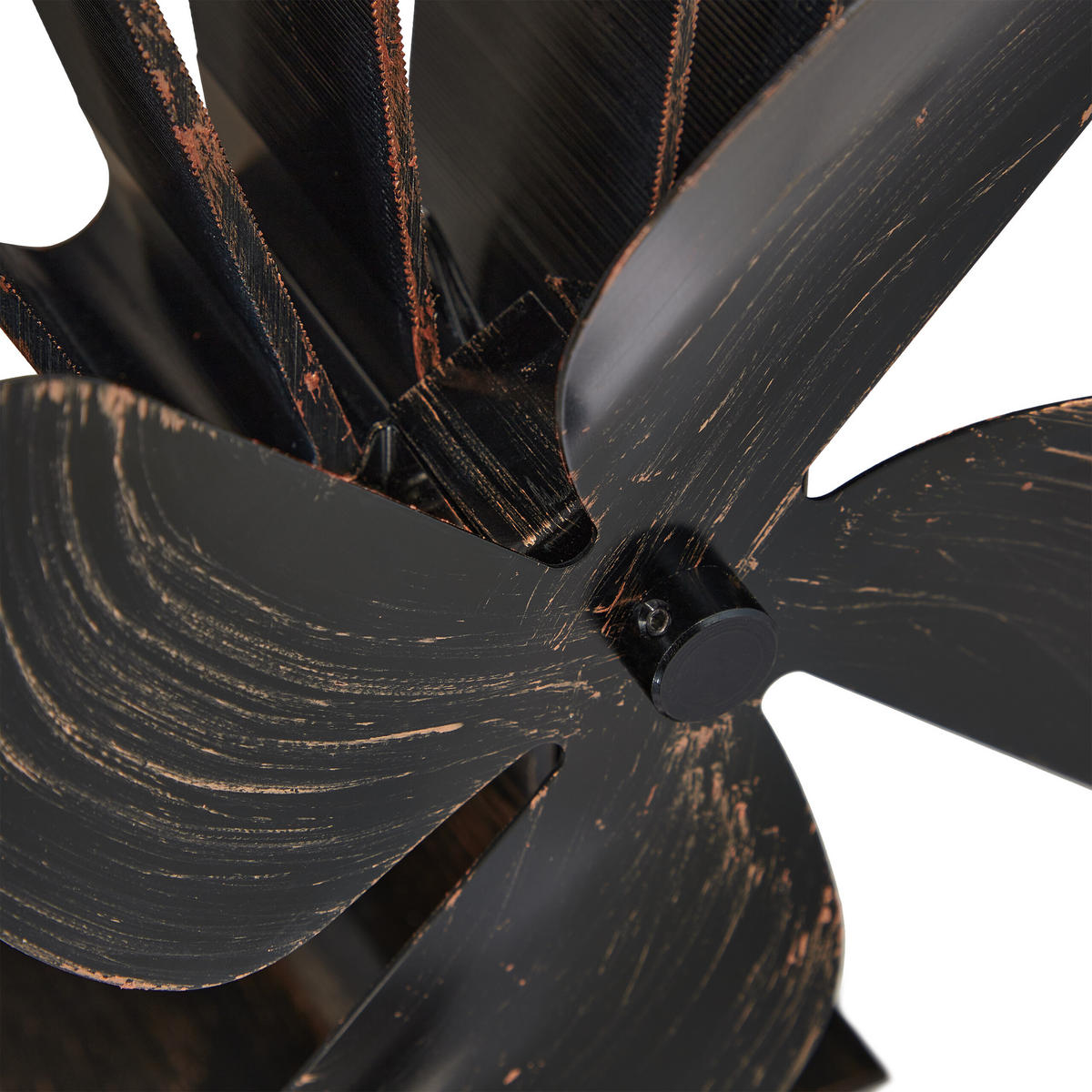 OFENVENTILATOR - Dunkelbraun, Metall (19/26/12cm) - Relaxdays