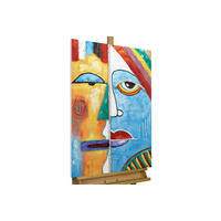 RUČNO SLIKANA AKRILNA SLIKA, 60/90 CM - višebojno, tekstil/drvo (60/90cm) - KUNSTLOFT