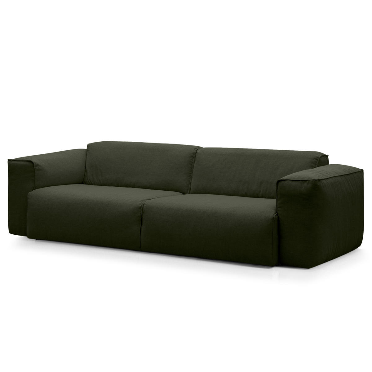 3-SITZER SOFA - Schwarz/Grau, Textil (251/71/102cm) - home24