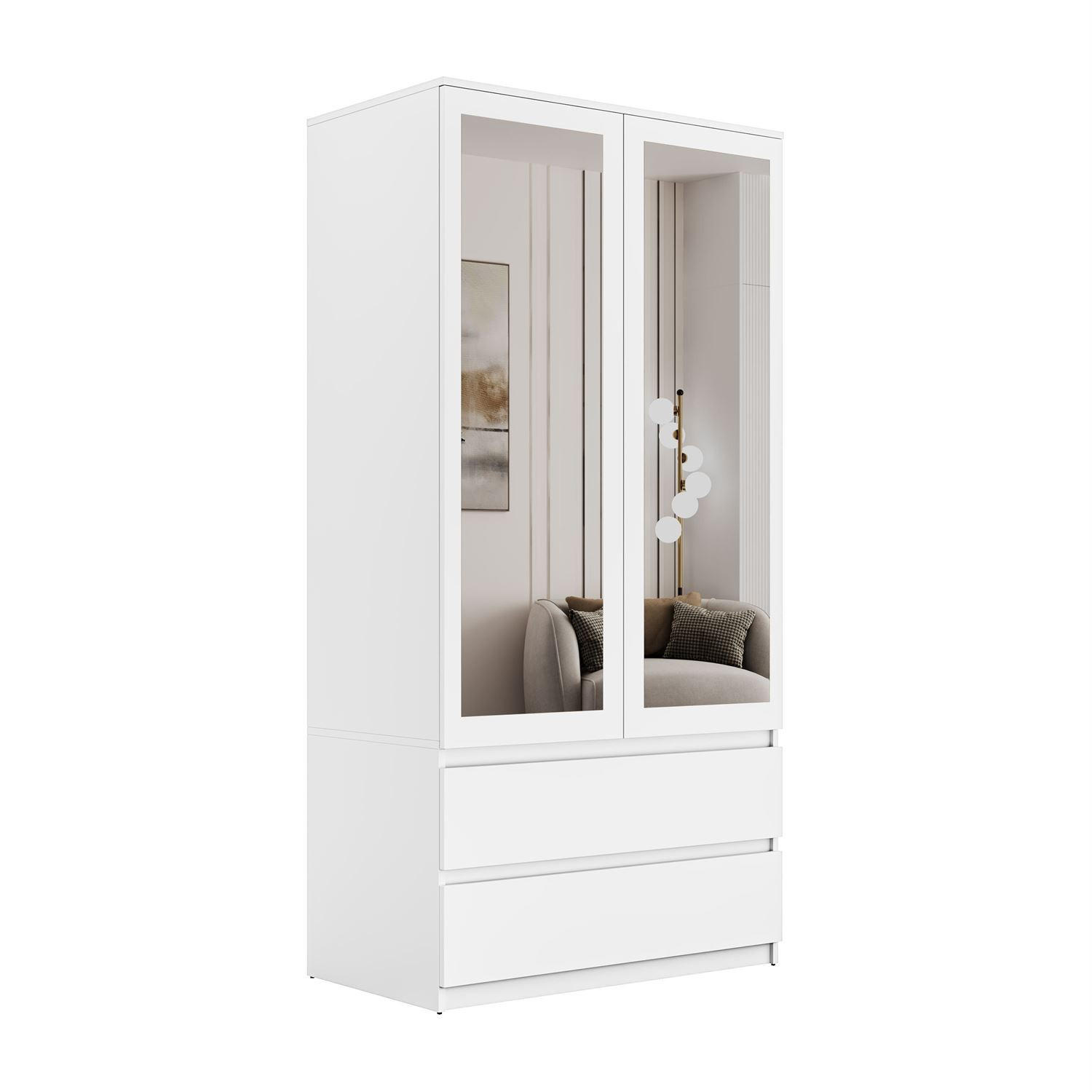 Lookway Schrank Weiß 90x180x50 cm