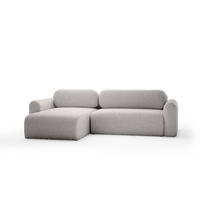 ECKSOFA mit Schlaffunktion Thekla, Hellgrau - Hellgrau, Textil (286/100cm) - Fedve
