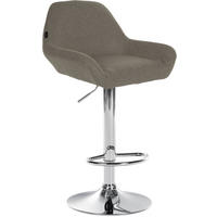 BARHOCKER Stoff taupe - Taupe/Chromfarben, Textil/Metall (51/89/52cm) - CLP