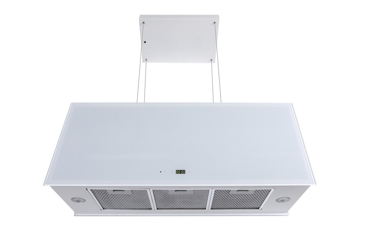 DUNSTABZUGSHAUBE GCH I 333 90 WH Prime + Umluftset, 90 cm Weiß - Weiß, Metall (90/35/30.5cm) - Gurari