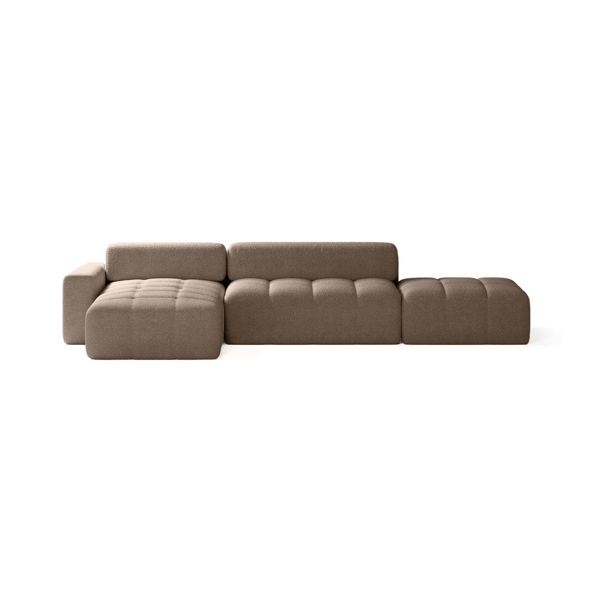 ECKSOFA RIFU LA mit Schlaffunktion, Braun - Braun, Textil (363/185cm) - Fedve