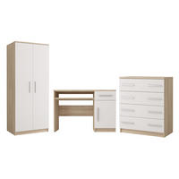 JUGENDZIMMER-SET OLMO I 3-teilig Weiß/Sonoma Eiche - Weiß/Sonoma Eiche, Holzwerkstoff (270/192/50cm) - Deine Möbel 24