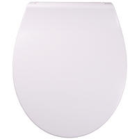 WC-SITZ mit Absenkautomatik Flat Weiß - Weiß, Holzwerkstoff (38/6/47cm) - Sanilo