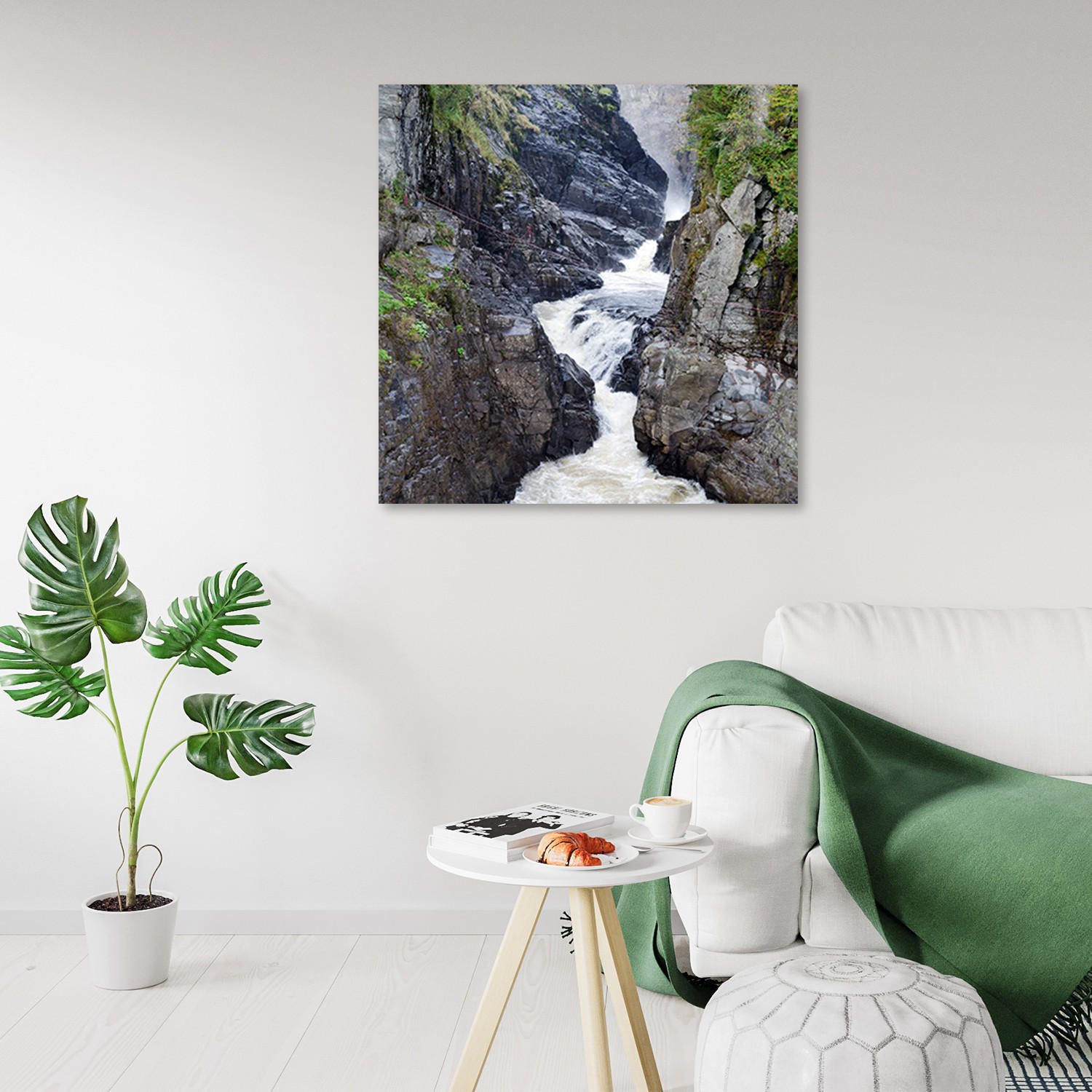WANDBILD, Landschaften - Grau 40x40cm - Grau, Textil (40/40cm) - Feeby
