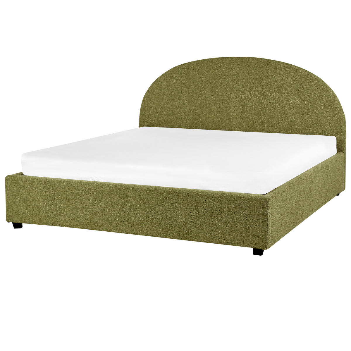 BETT mit Stauraum 160x200 cm Grün Vaucluse - Hellgrün, Textil (160/200cm) - Beliani
