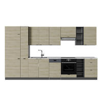 KITCHENETTE Fame-Line Panou stejar/antracit 355 cm fara blat - culoare lemn stejar/antracit, compozit lemnos (355/206.8/51.6cm) - Vicco