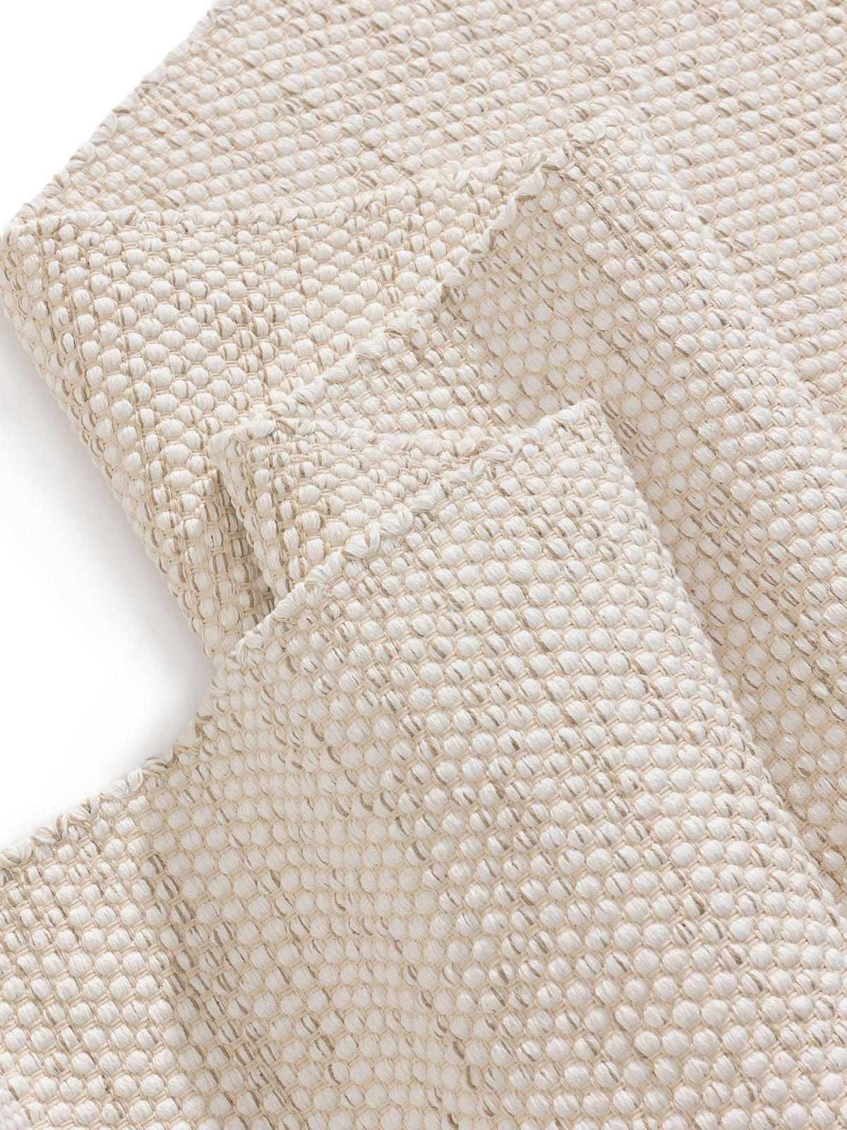 BAUMWOLLLÄUFER Ron handgewebt 80x250 cm - Creme, Naturmaterialien/Textil (80/250cm) - benuta