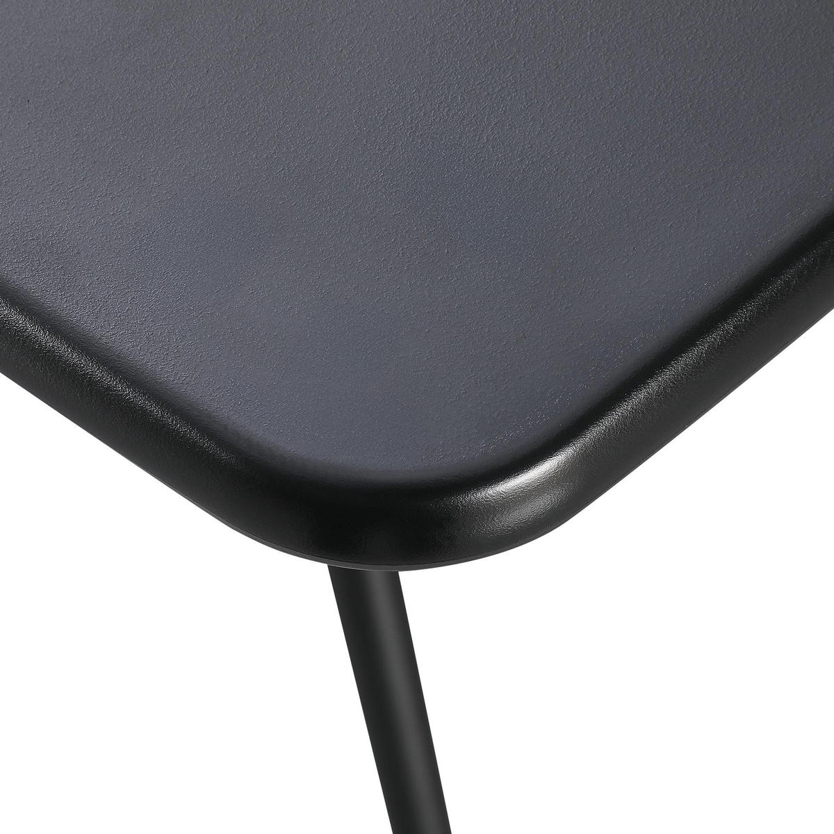 GARTENTISCH Sven eckig 72x72x76cm Kunststoff Schwarz Balkontisch - Schwarz, Kunststoff (72/72/76cm) - DELUKE