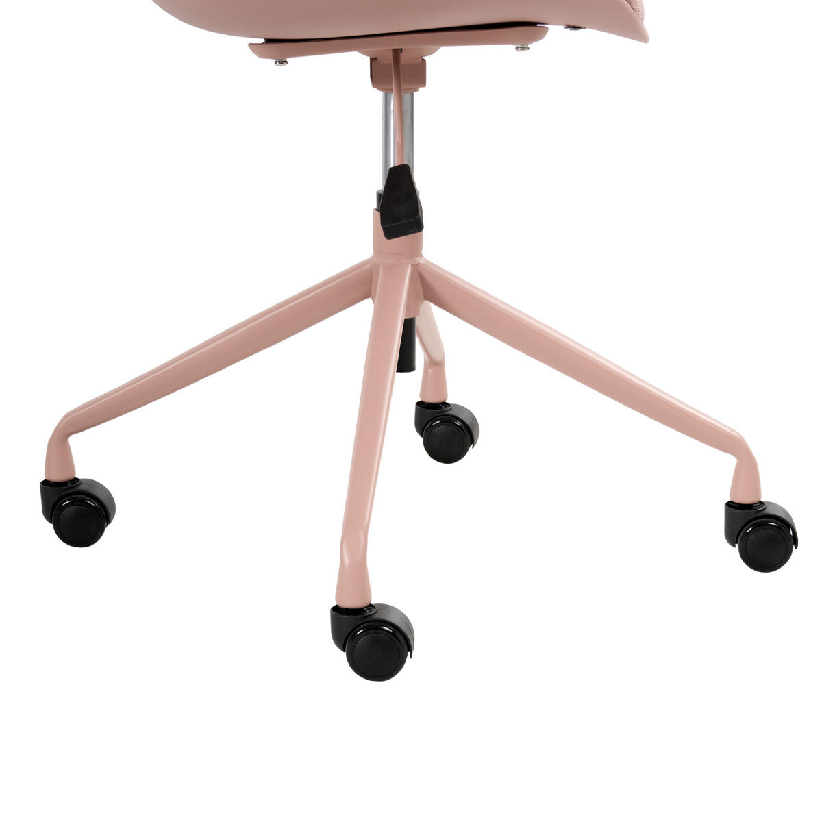 BÜROSTUHL Rosa Gleeful - Pink/Schwarz, Textil (64/77/64cm) - Beliani