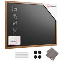 KREIDETAFEL Magnetische, wasserfest, 120 x 90 cm, Holzrahmen – Dunkelbraun - Braun, Holz (120/90/2cm) - ALLboards