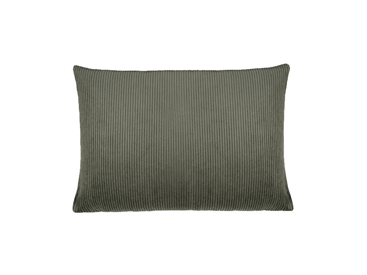 KISSENHÜLLE HYggelig No.1 stein-grau Cord-Samt 25/35 cm - Grau, Textil (25/35cm) - beties Heimtextil