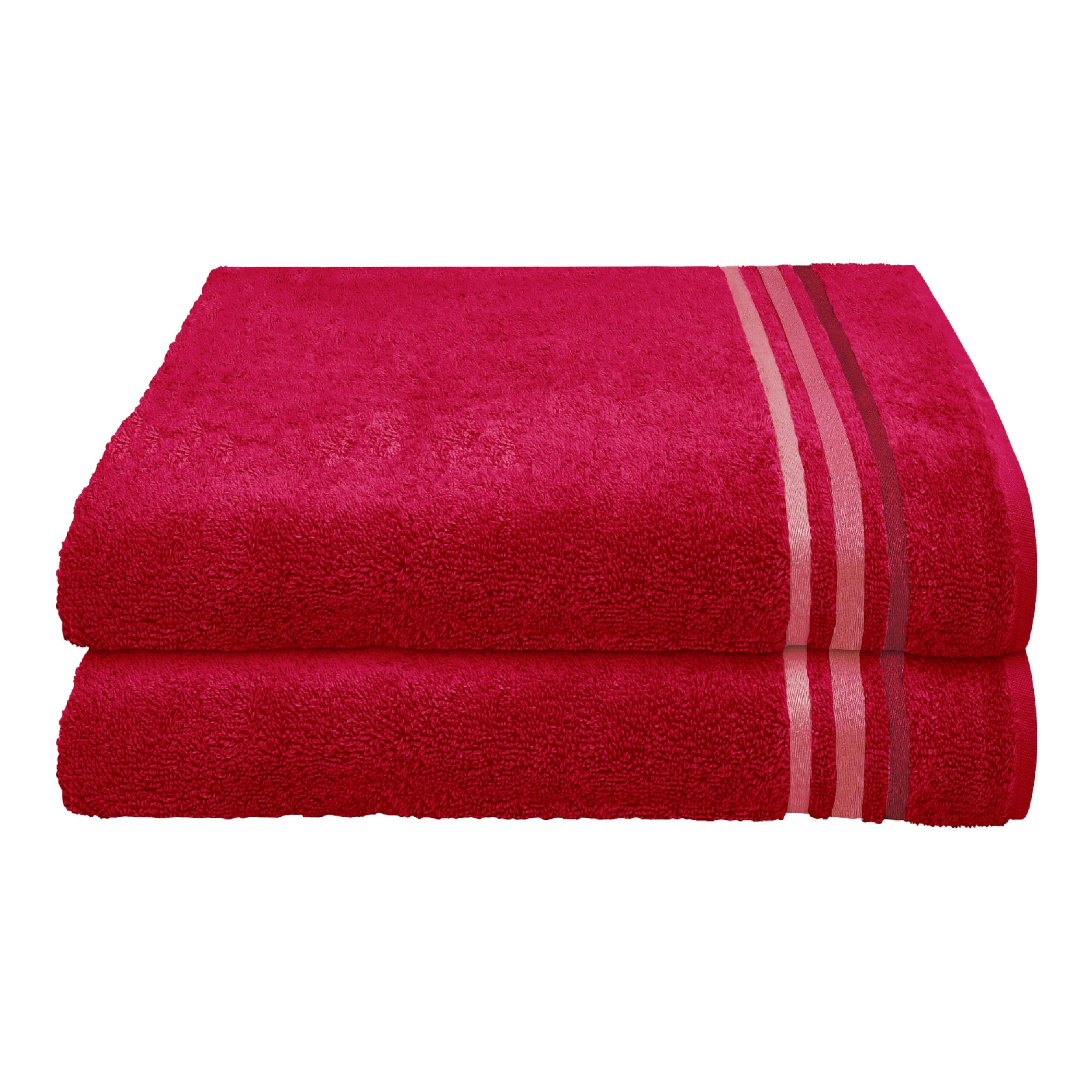 DUSCHTUCHSET Skyline Color - 2-teilig - 70 x 140 cm - Rot - Rot, Textil (70/140cm) - SCHIESSER