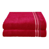 DUSCHTUCHSET Skyline Color - 2-teilig - 70 x 140 cm - Rot - Rot, Textil (70/140cm) - SCHIESSER