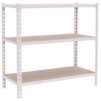 SCHWERLASTREGAL Small Muli HxBxT 100 x 110 x 30 cm 3 Fachböden Fachlast 200 kg Weiß - Weiß, Metall (110/100/30cm) - PROREGAL