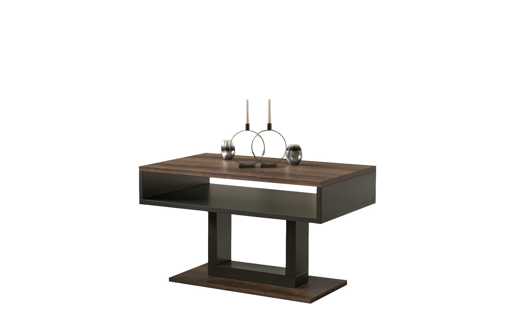 Endo-Moebel Couchtisch Mooreiche 60x58x100 cm