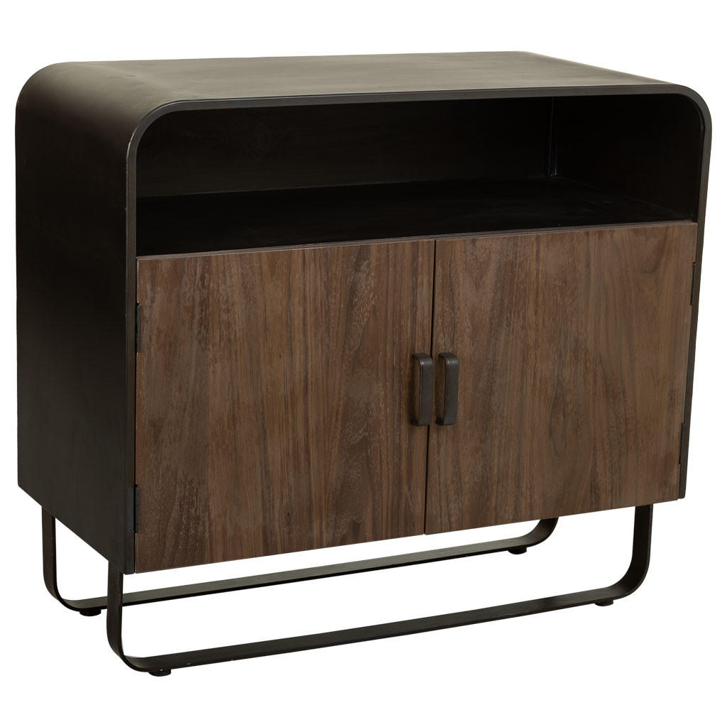 ANRICHTE aus Holz und Metall 90x44x80 cm - Braun, Metall (90/80/44cm) - Wanderlust