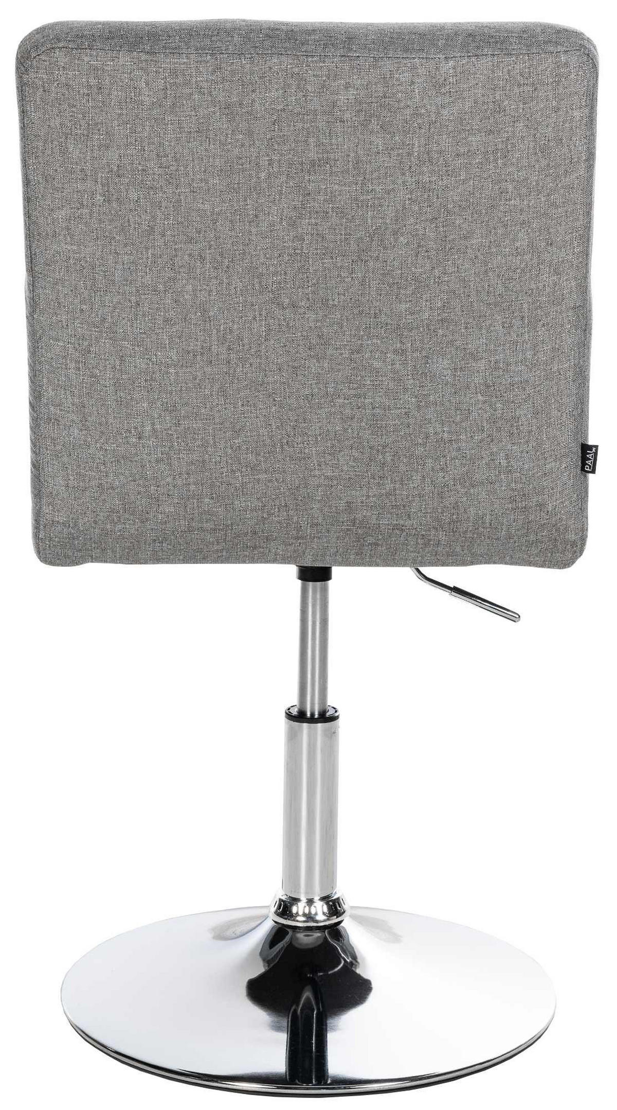 DREHSTUHL 2er Set Stoff grau - Chromfarben/Grau, Textil/Metall (44/81/60cm) - CLP