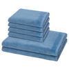 FROTTIERSET Premium 6-teilig - Blau, Textil (50/100cm) - MÖVE
