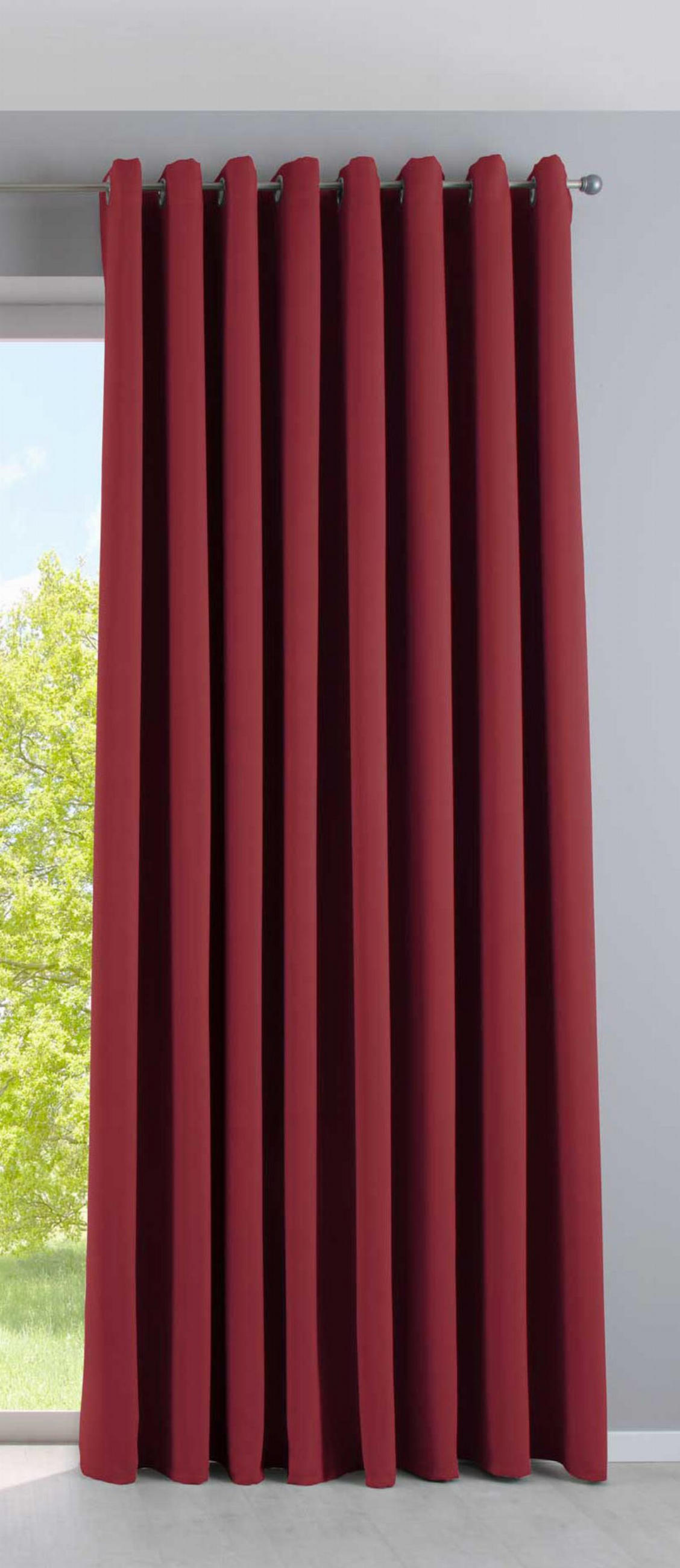 VORHANG »NEW YORK« HxB 245x295 cm Bordeaux - Bordeaux, Textil (295/225cm) - Gardinenbox