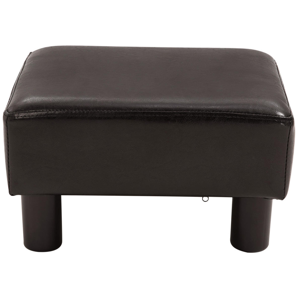FUSSHOCKER, Polsterhocker - Dunkelbraun, Leder (30/24/40cm) - HOMCOM