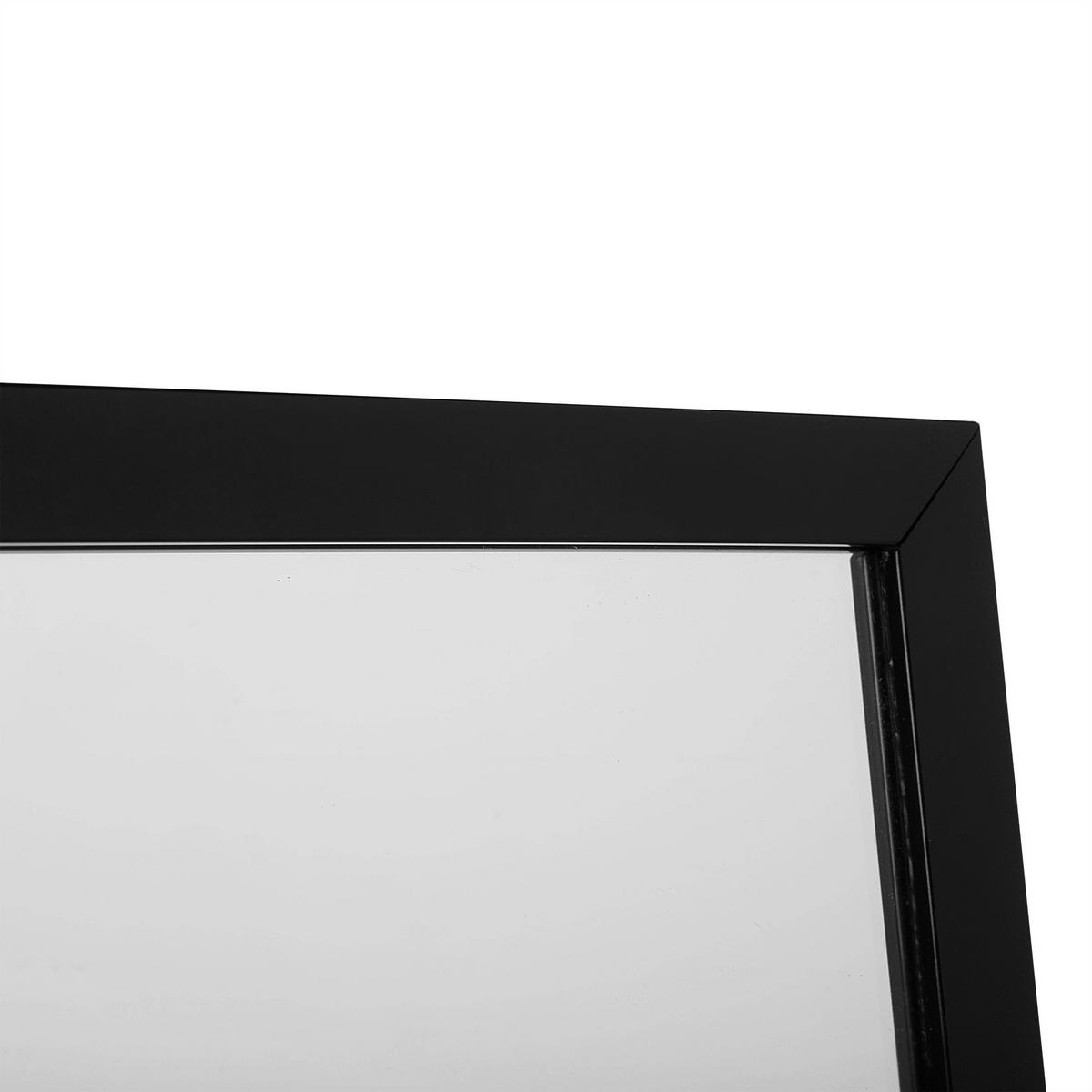 STEHSPIEGEL schwarz rechteckig 40/140 cm Torcy - Schwarz, Kunststoff (40/140/3cm) - Beliani