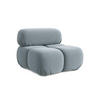 SESSEL Samt Stoff Blau - Blau/Schwarz, Kunststoff/Textil (96/70/95cm) - Makamii