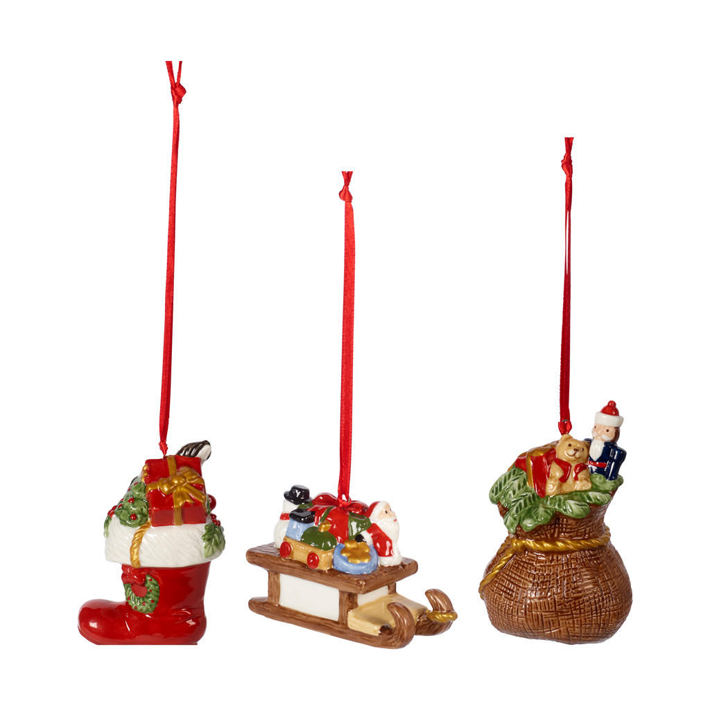 ORNAMENTE GESCHENKE Nostalgic Ornaments bunt 3-tlg. - Multicolor, Keramik (2/2/2cm) - Villeroy & Boch
