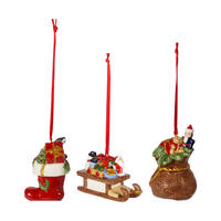 ORNAMENTE GESCHENKE Nostalgic Ornaments bunt 3-tlg. - Multicolor, Keramik (2/2/2cm) - Villeroy & Boch