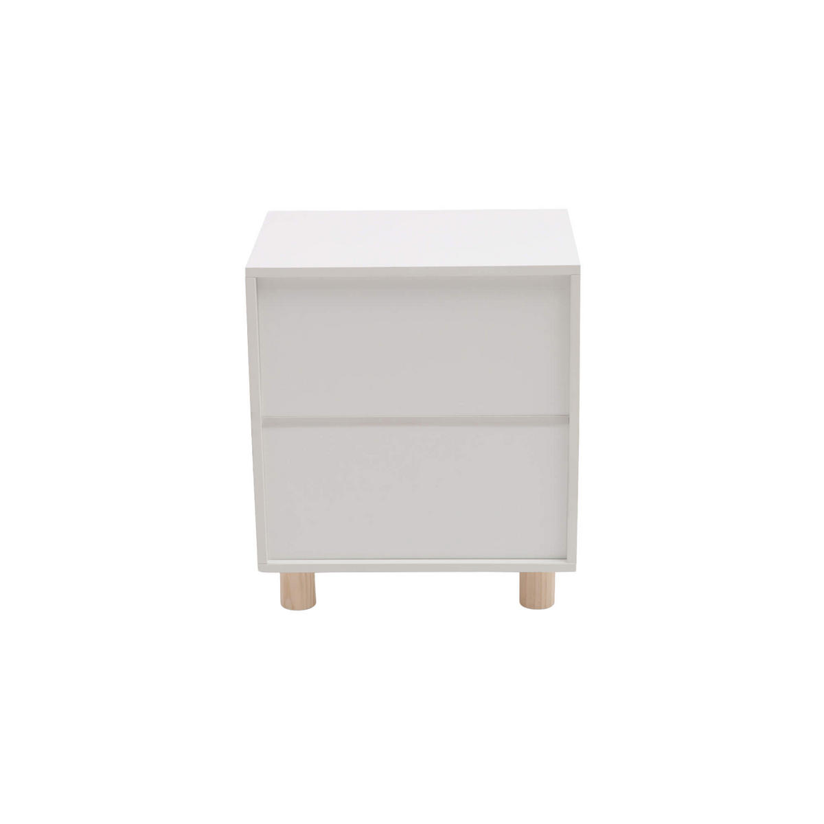 NACHTTISCH 2 Schubladen Weiß Braun 40/30/46 - Weiß, Holz (40/46/30cm) - Mobili Rebecca