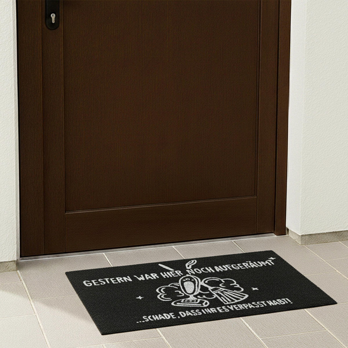 ROHOŽ - černá, textil/plast (60/40cm) - Relaxdays