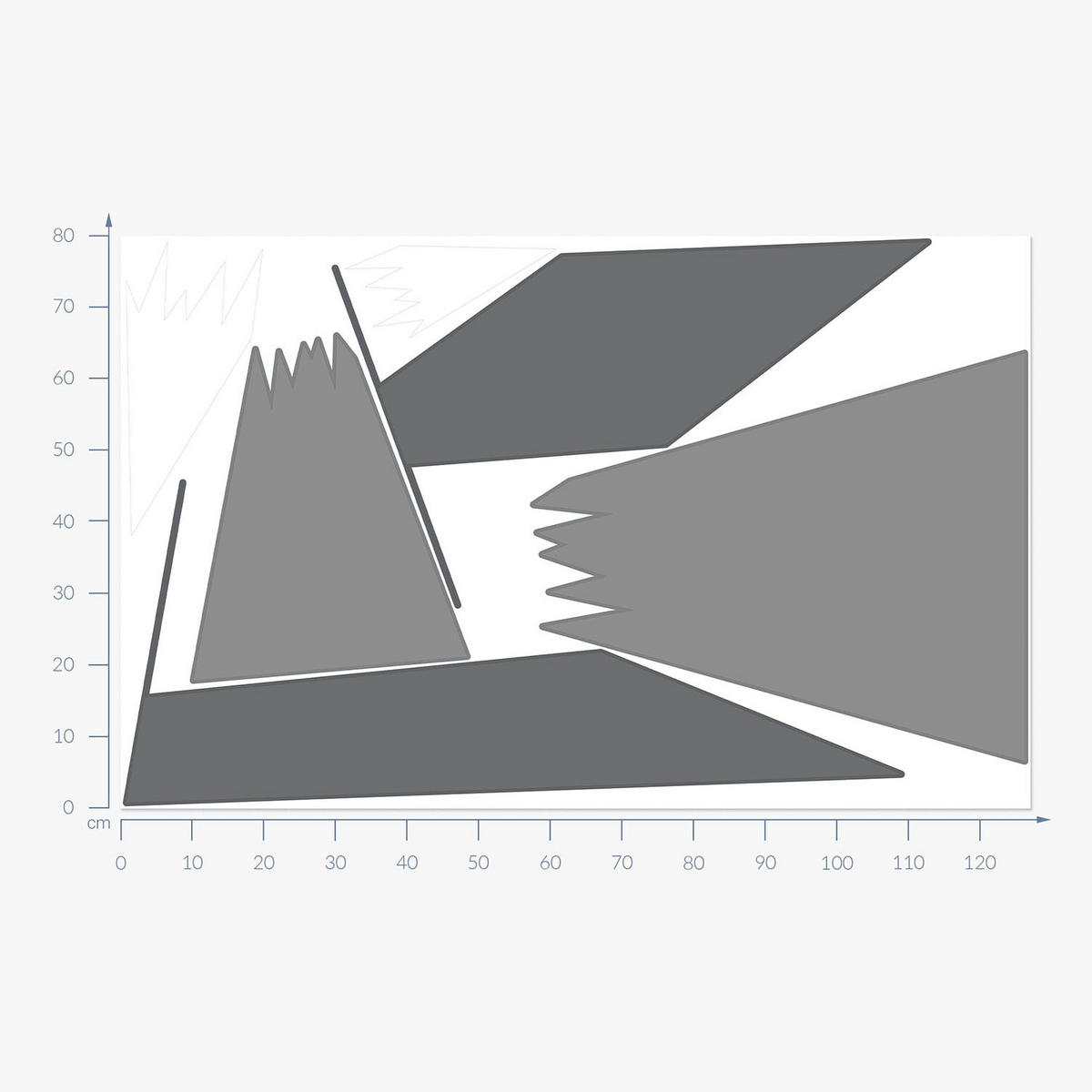 WANDAUFKLEBER 80x127cm - Gebirge - Multicolor, Kunststoff (80/127/0.1cm) - Wallfluent