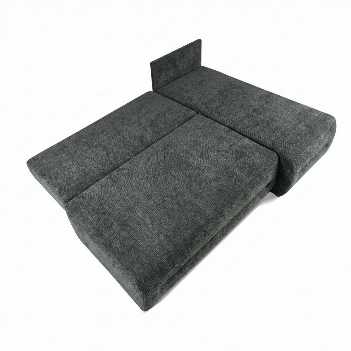 ECKSOFA LOFER Rechtsausleger Ohne Armlehnen Schlaffunktion Graphit 206x155 cm - Graphitfarben, Textil (206/155cm) - Bettso