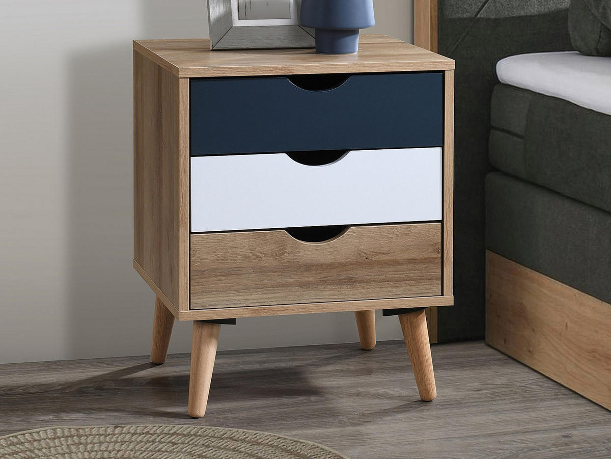 NACHTTISCH - 45cm x 40cm - MDF - mehrfarbig - LURVIA - Multicolor, Holz (45/57/40.5cm) - Vente-Unique