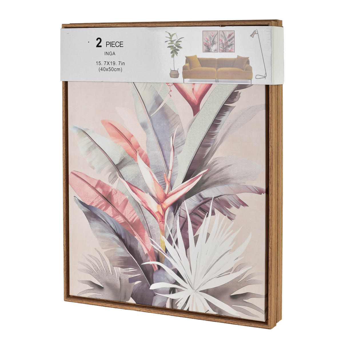 BILD Inga 2er Set 40/3/50 cm Kunstoff - Altrosa, Kunststoff (40/50cm) - Mondex