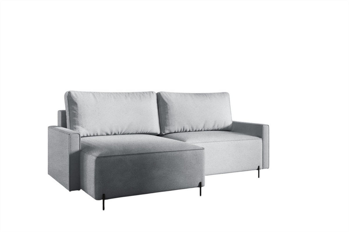 ECKSOFA Braga Mit Schlaffunktion - Grau, Holzwerkstoff/Textil (229/148cm) - Fun Möbel